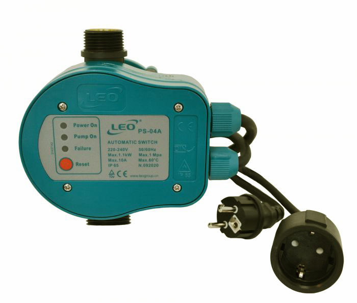 LEO Presscontrol 10A + bekabeling 230V. 2x1"