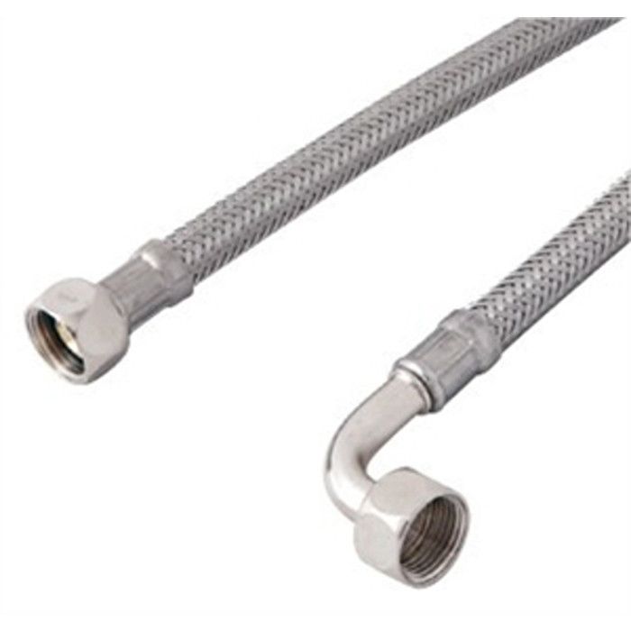 Slang 1" bi. x bu.dr. hydrofoor RVS 304 haaks L=50cm.