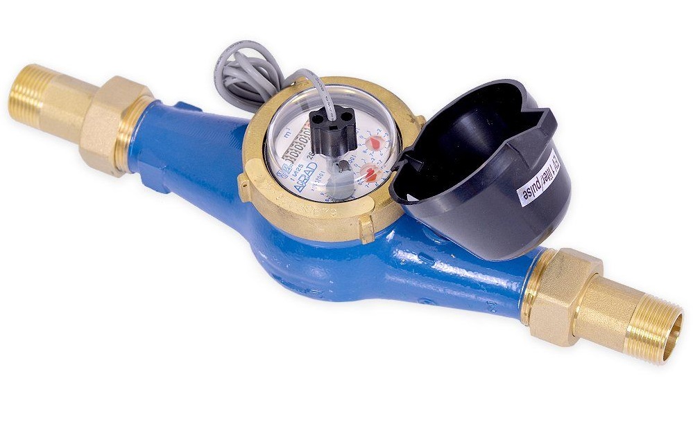 Arad watermeter met bu.dr. en pulsegever