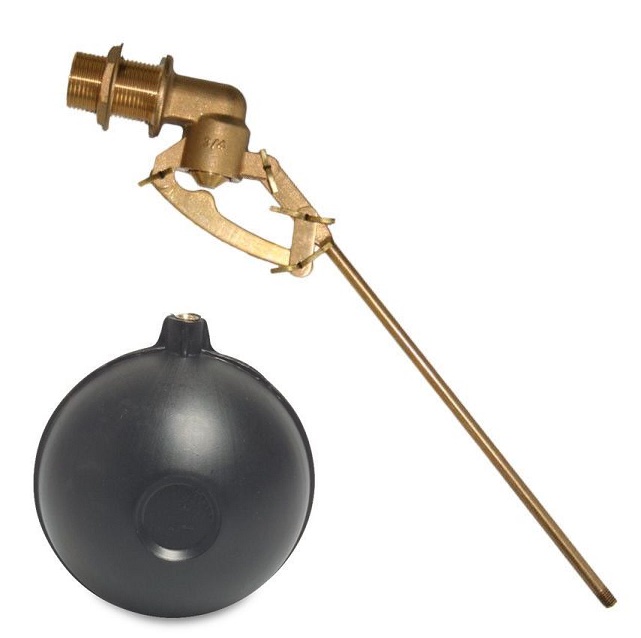 Messing vlotterkraan met bal