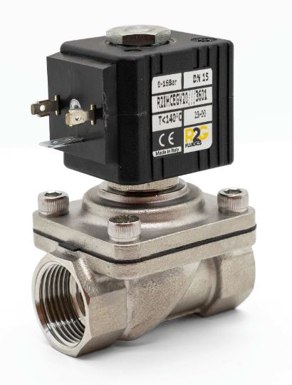 RVS magneetventiel R2IH exclusief spoel, combi werkend, Normally Closed