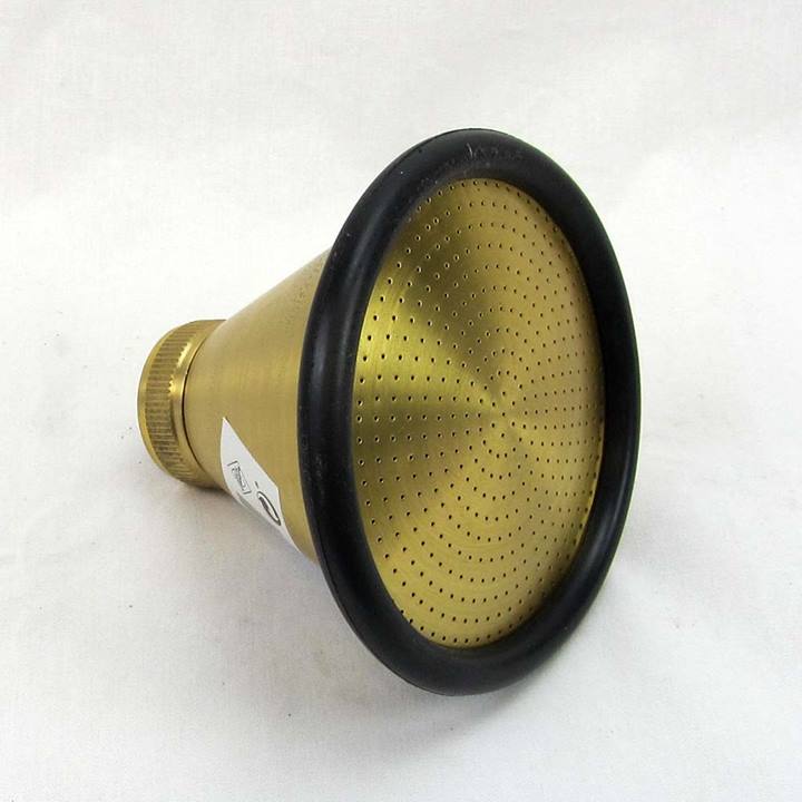 Geka messing broes met rubber stootrand