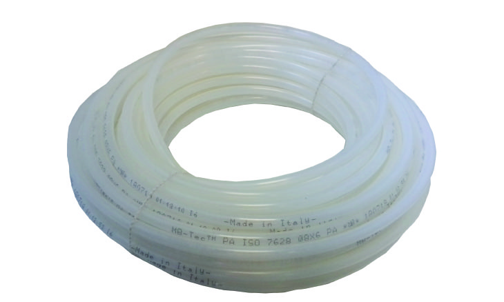 Polyamide slang 10x8mm 15 bar R=100 naturel