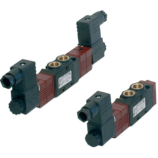 5/2 ventiel elec./pneu. NC. 1/4" BSP veerret.