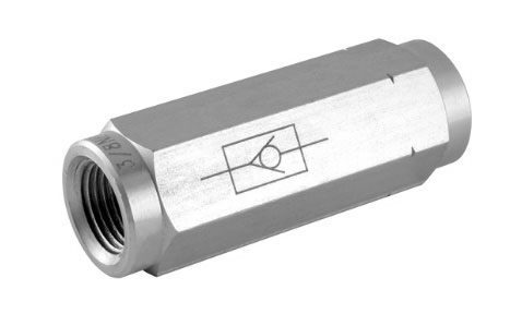 RVS 316 terugslagklep 2x bi.dr. hydrauliek