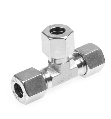 RVS 316 snijring T-stuk 90° hydrauliek