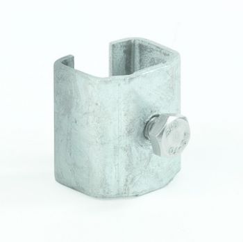 Klemschuif M8 verzinkt t.b.v. funderingsbeugel met RVS schroef