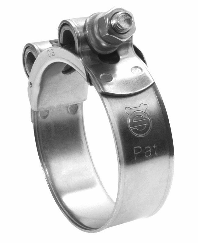 Slangklem breedband met bout en moer RVS