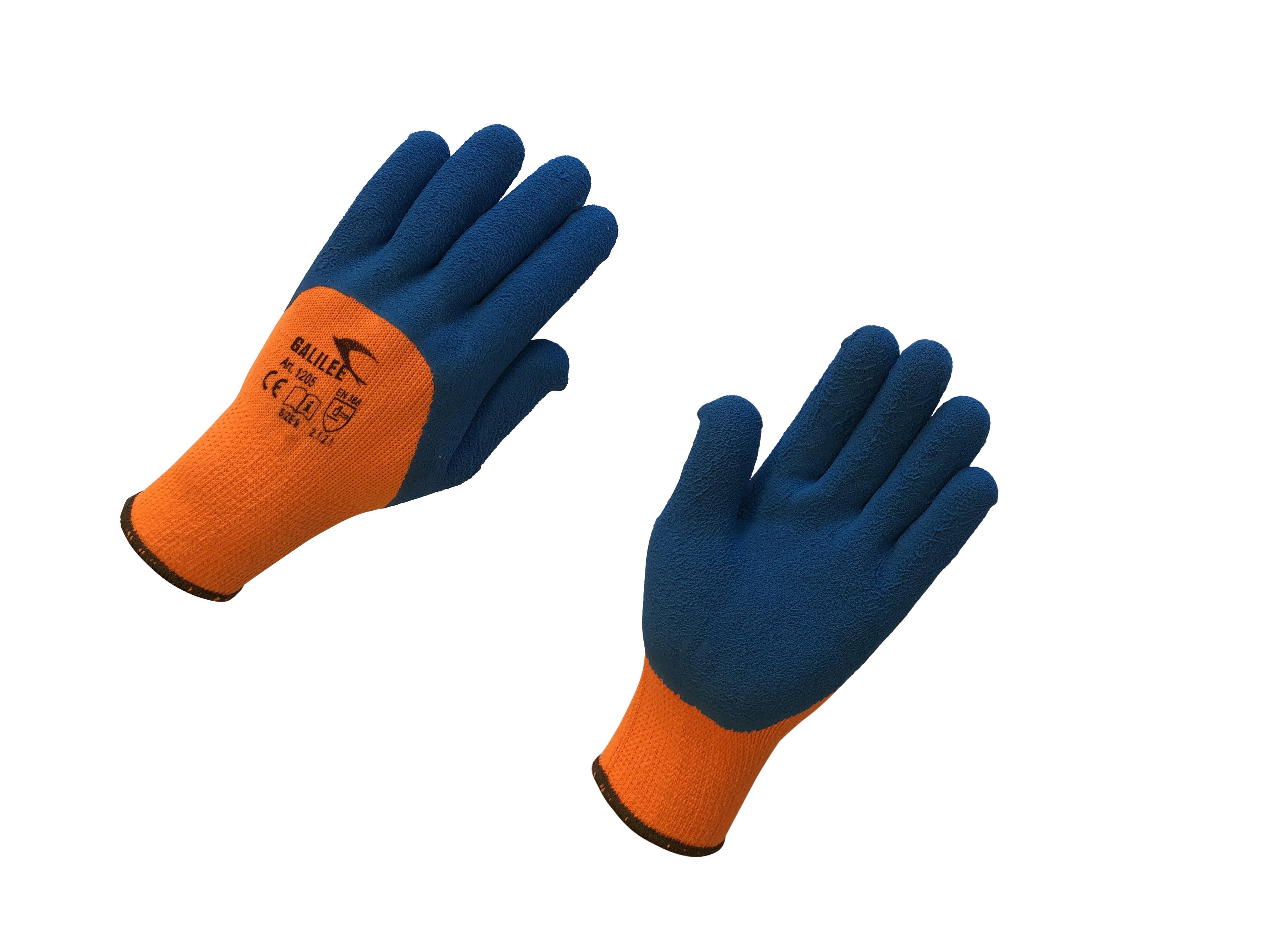 Montagehandschoenen 1205 Thermo zwart/grijs 3/4 Latex