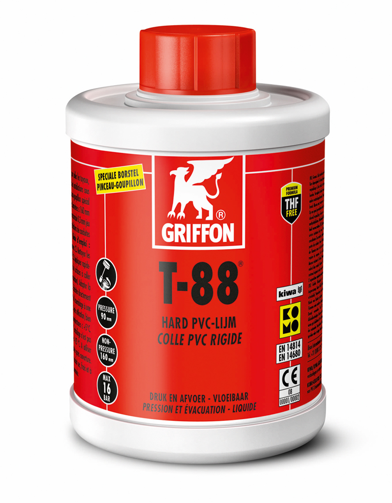 Griffon T-88 PVC HD lijm komo / kiwa 1000ml.