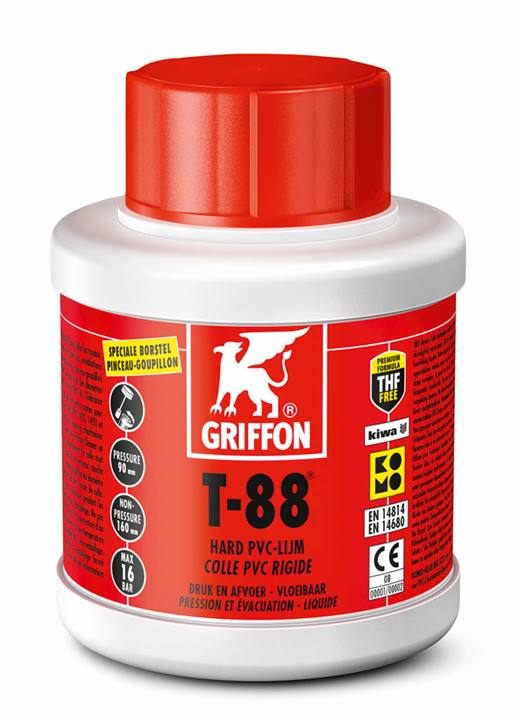 Griffon T-88 PVC HD lijm komo / kiwa 250ml.