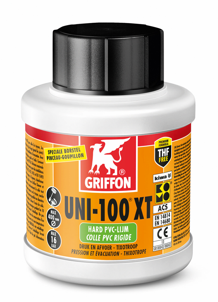 Griffon UNI-100 XT PVC HD lijm kiwa 250ml.