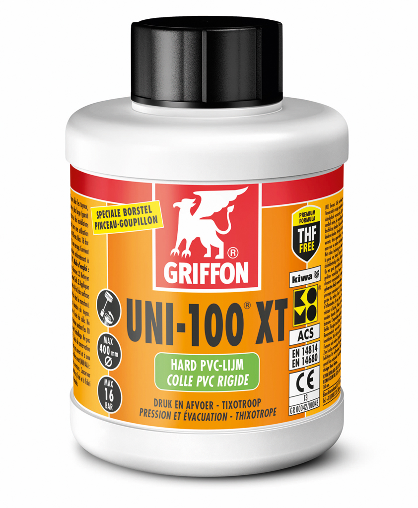 Griffon UNI-100 XT PVC HD lijm kiwa 500ml.