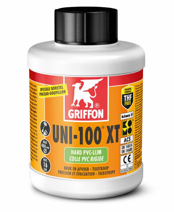 Griffon UNI-100 XT PVC HD lijm kiwa 500ml.