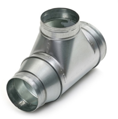 Spiraliet verloop T-stuk 90° verj.