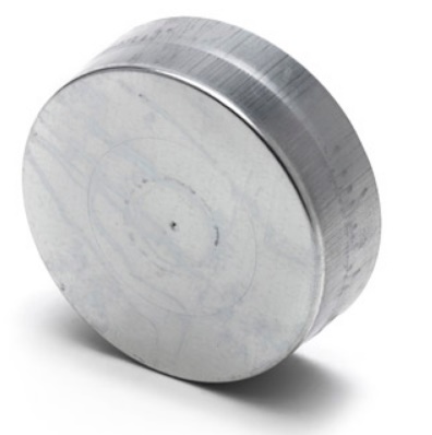 Spiraliet eindkap t.b.v. hulpstuk mof