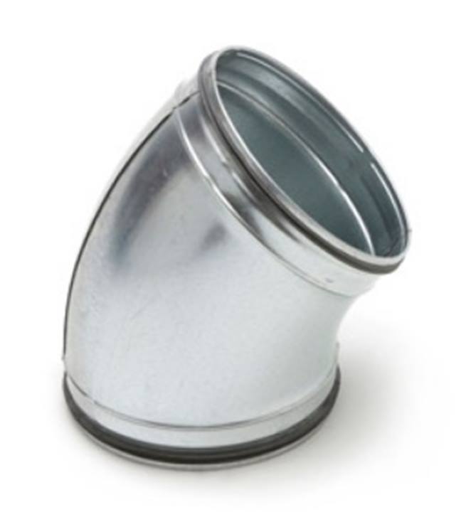 Spiraliet met epdm ring bocht 45° glad verj.