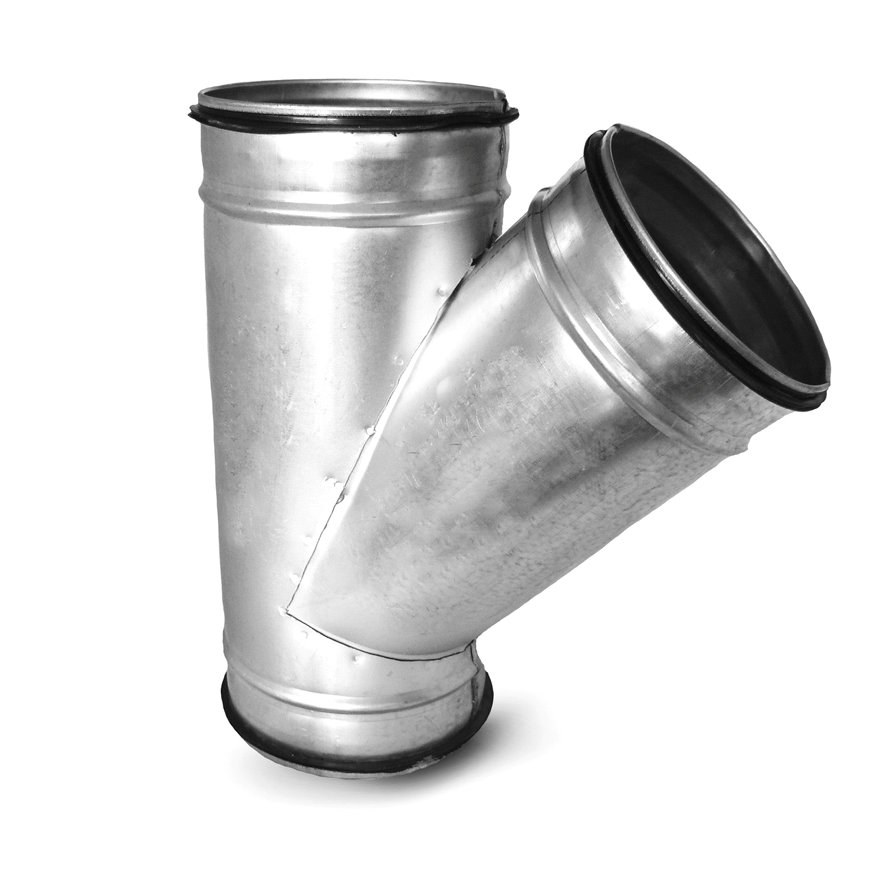 Spiraliet met epdm ring verloop T-stuk 45° verj.