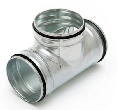 Spiraliet met epdm ring T-stuk 90° verj.