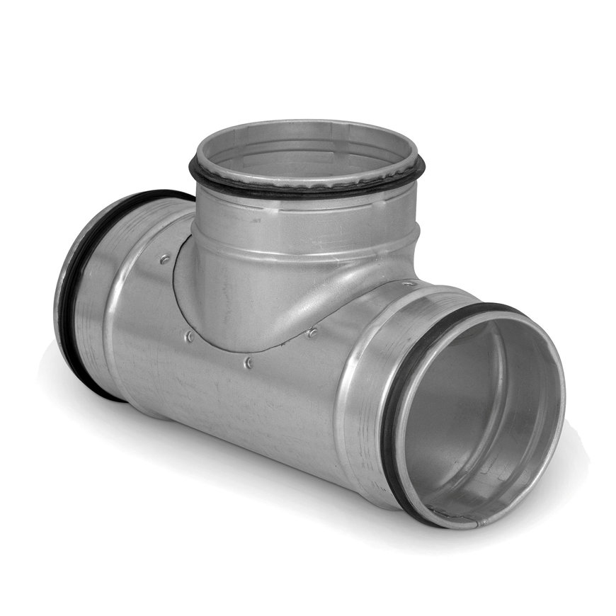 Spiraliet met epdm ring verloop T-stuk 90° verj.