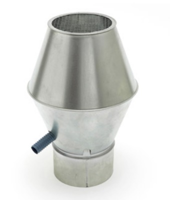 Spiraliet deflectorkap lucht aan-afvoer