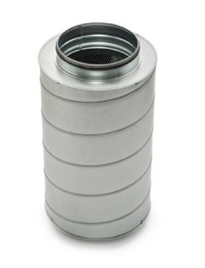 Spiraliet geluiddemper met 50mm glaswol