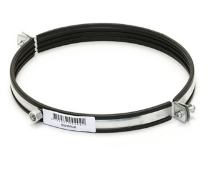 Spiraliet ophangbeugel met rubber inlage M8/M10