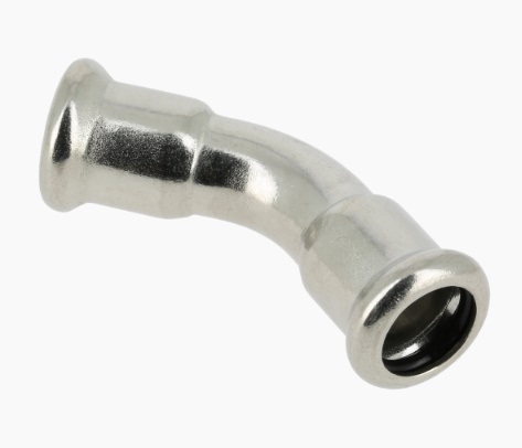 Bonfix RVS press bocht 45° 2x pers