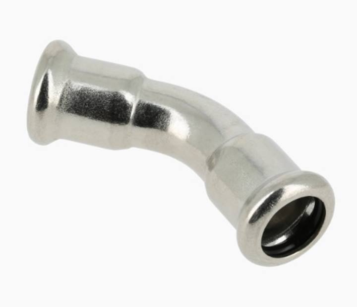 Bonfix RVS press bocht 45° 2x pers