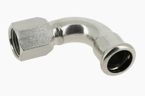 Bonfix RVS press schroefbocht 90° pers x bi.dr.