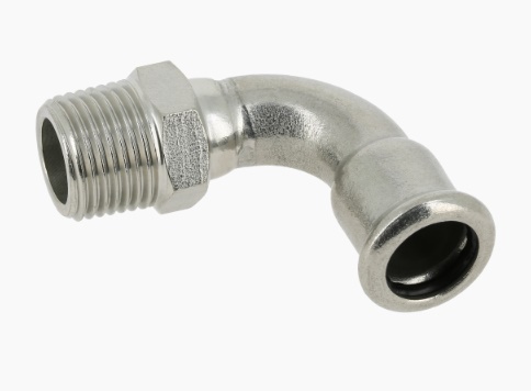 Bonfix RVS press puntbocht 90° pers x bu.dr.