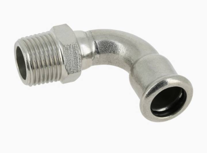 Bonfix RVS press puntbocht 90° pers x bu.dr.