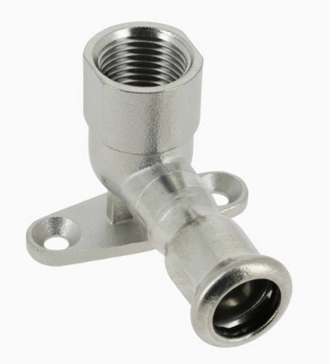 Bonfix RVS press muurplaat 90° pers x bi.dr.