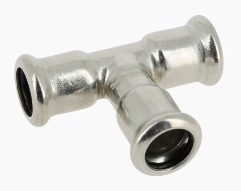 Bonfix RVS press T-stuk 90° 3x pers