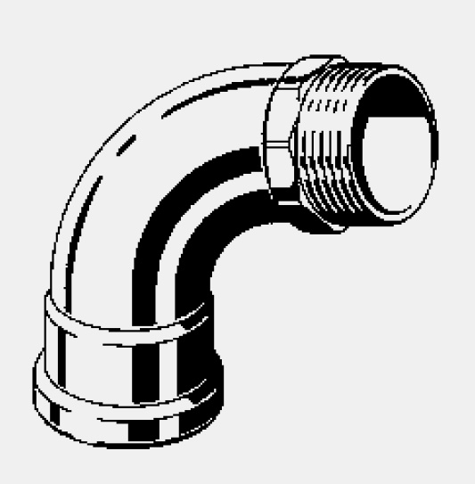 Megapress XL puntbocht 90° pers x bu.dr