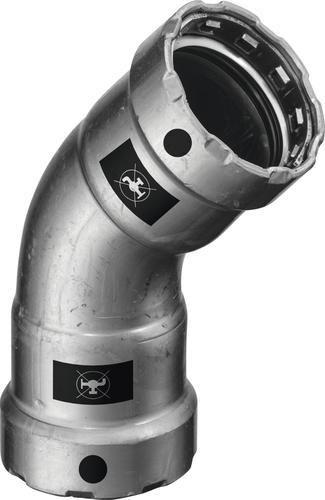 Megapress bocht 45° 2x pers