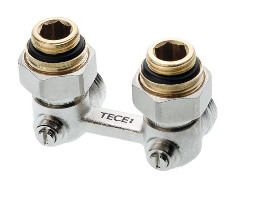 Tece 2-pijps H-onderblok haaks