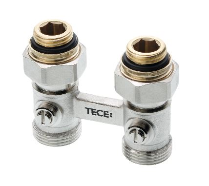 Tece 2-pijps H-onderblok recht