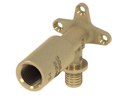 Teceflex brons muurplaat lang met bi.dr.