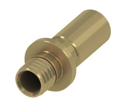 Teceflex messing overgang naar spie Cu.