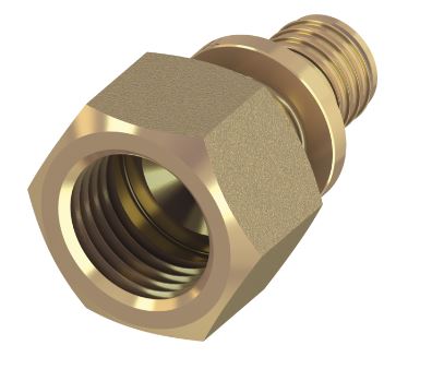 Teceflex messing schroefbus met bi.dr.