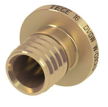 Teceflex messing eindstop