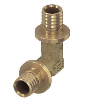 Teceflex messing knie 90°