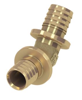 Teceflex messing knie 45°