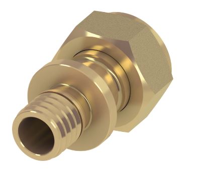Teceflex messing draadfitting met vlakke dichting en losse wartel bi.dr.