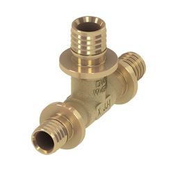 Teceflex messing verloop T-stuk 90°