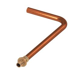 Teceflex messing aansluitbocht 90° naar koperbuis