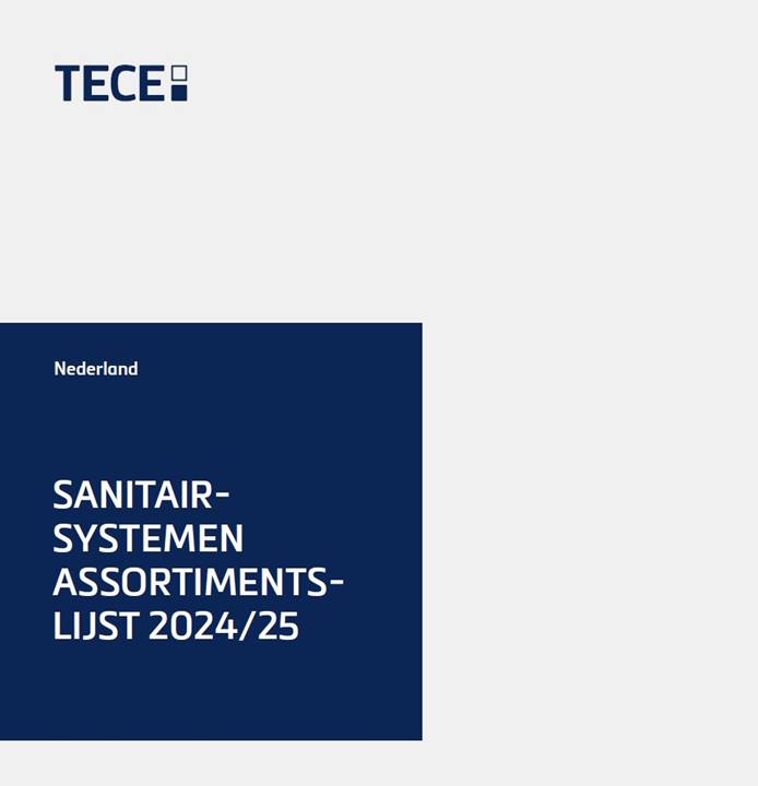Tece assortiment SANITAIR-systemen 2024/2025