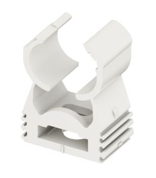 Tece buisklem wit, polyamide