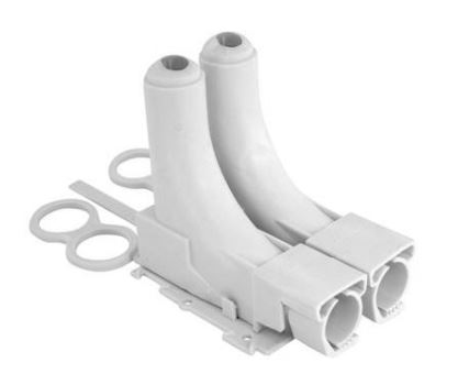 Tece dubbele vloerbocht 90° (steekmaat 38mm)